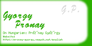 gyorgy pronay business card